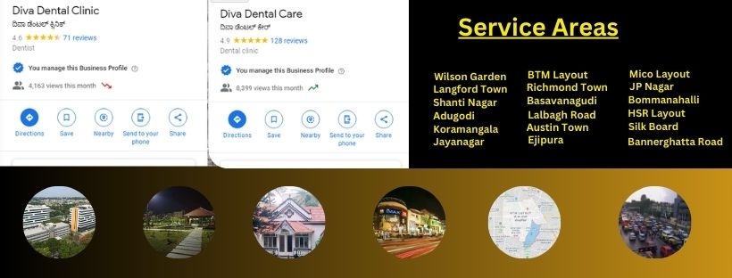 Diva Dental Clinic Service areas